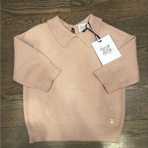 Deux par Deux Blush Pink Crew Neck Sweater